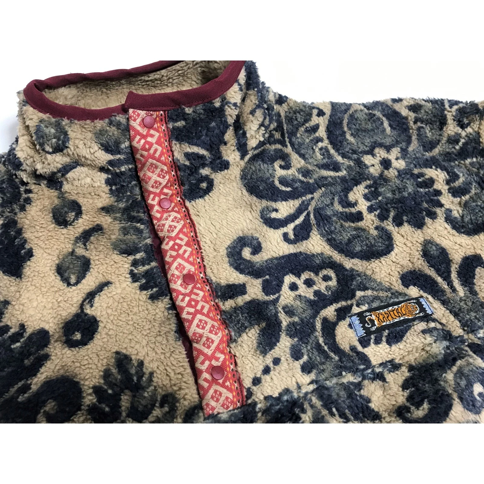 KAPITAL damask light fleece blouson beige snap t pullover 4 - product detail image 4