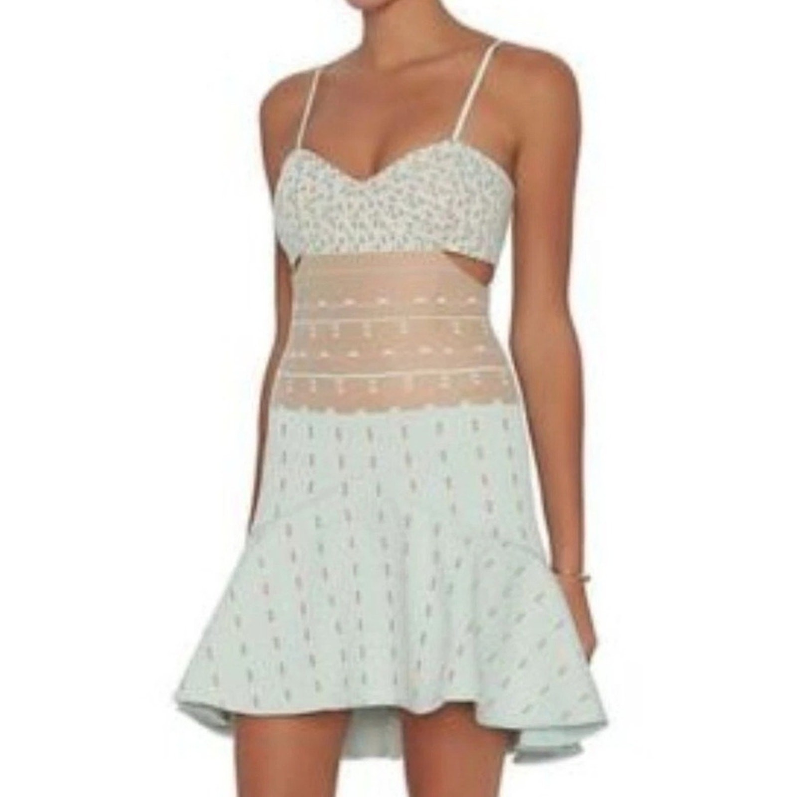 Jonathan Simkhai Mint Green Sleeveless Cutout Dress (size 8)
