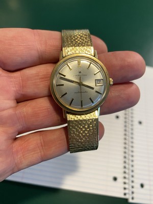Hamilton Jazzmaster 32mm  Automatic 10K RGP Mens Wristwatch Ref 956668 70's gold