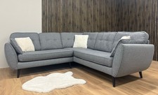 Grey DFS French Connection Zinc Fabric Corner Sofa FREE DELIVERY AVAILABLE 🚚