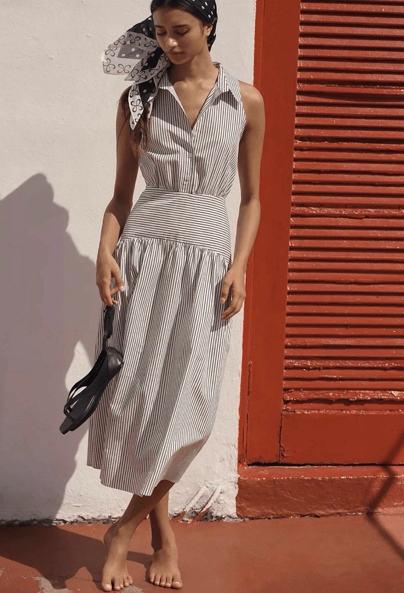 casual dresses anthropologie Cotton for Women for sale Size:Y/7/8 Elegant Black Deep V-Neck onepiece Everyday dresses