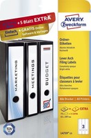 Avery Zweckform® L4759-25 L4759-25 Ordner-Etiketten, 61 X 297 Mm, Breite Ordner