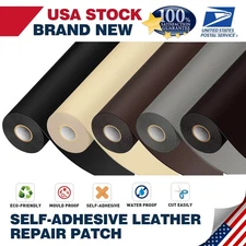 Self Adhesive Vinyl Faux Leather Fabric Repair Patch Kit for Car seat Sofas