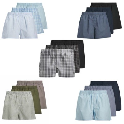 JACK&JONES Herren Web-Boxershorts, 3er Pack - JACMILANO WOVEN BOXERS 3 PACK ,...