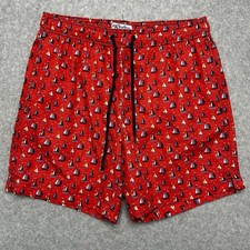 MR. SWIM Sailboat Print 4 Way Stretch Swimsuit Multicolor Trunks Size Medium