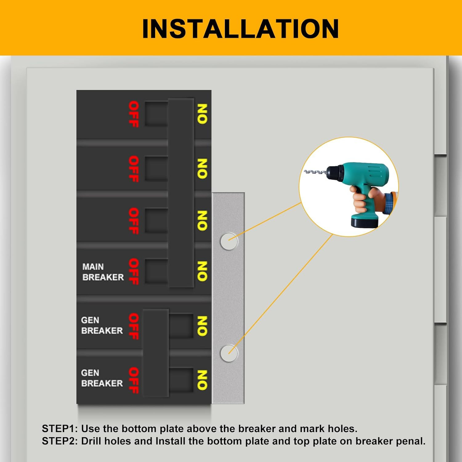 Generator Interlock Kit Compatible with Eaton Cutler Hammer 100 Amp and 125 Amp