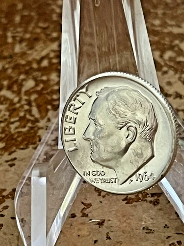 1964-D D/D Roosevelt Dime  Double Die  Reverse. BU -ERROR # WL59