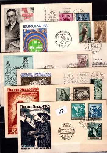 / SPAIN 1963 - 6 FDC - EUROPA - RELIGION - ART - PAINTING