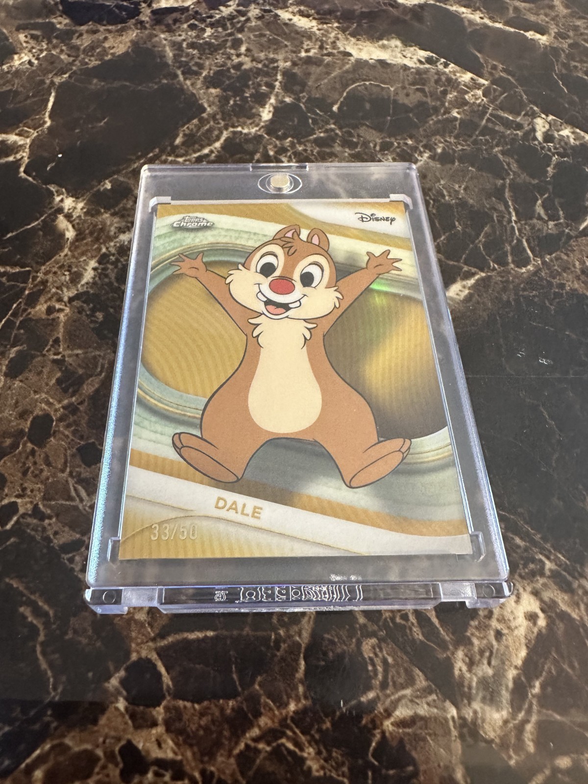 2025 Topps Chrome Disney Dale #27 Gold Wave Refractor 33/50