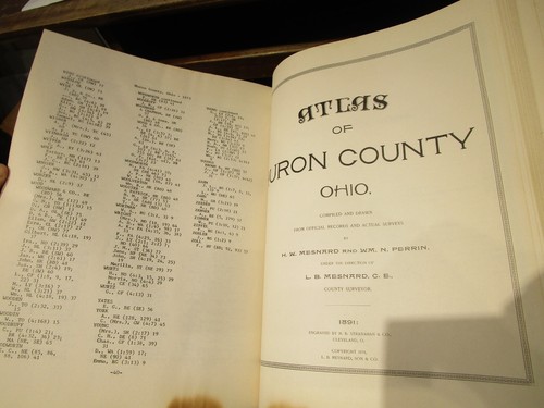1845 Plat Book Huron County Ohio Atlas 1873 1891 Map Norwalk Willard New London - Picture 16 of 20