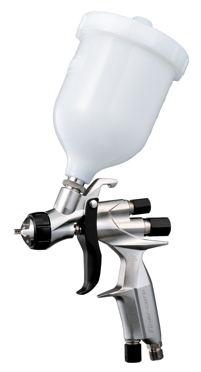 Meiji FINER-CORE-13 1.3mm Center Cup Spray Gun with 6CP 600ml Cup