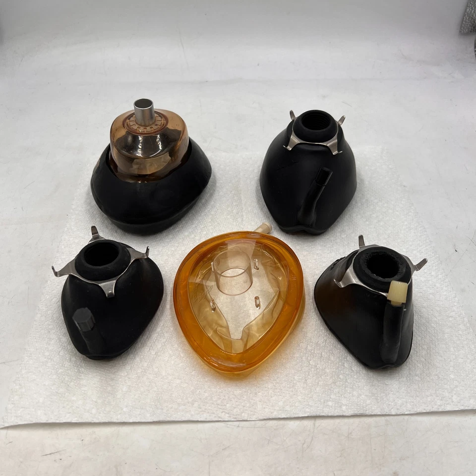 Vintage Lot of Oxygen Anesthesia Masks Adult Child Weird Medical Face Steampunk - Image 3 of 4