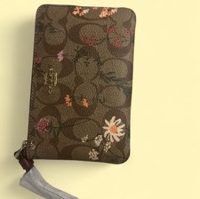 Floral Monogram Coach Wristlet, Brand New in package
