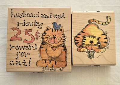 Stampassions Cat Stamps Stalemate Catastrophe Mouse Husband Missing Kitty Bird