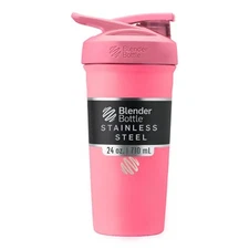 	BlenderBottle Strada Shaker Cup Stainless Steel 24-Ounce Pink	