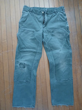 carhartt double knee pants 34x32 Distressed Look by Hard Work