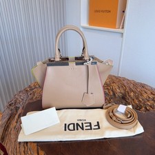 Fendi Pre-Owned Authentic Crossbody Beige 22x17 Free Tracked Shipping