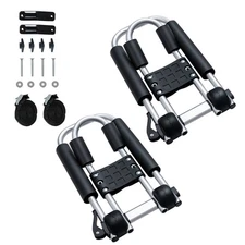 Goplus Folding J-Bar Kayak Roof Rack Universal Kayak Rack  for Canoe Surfboard