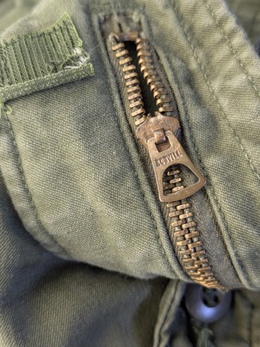 Giacca da campo vintage M-65 Vietnam freddo cappotto militare piccolo lungo - Foto 6 di 13