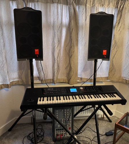 🎹Roland BK-5, sistema de megafonía Fender Passport, micrófonos - paquete completo de concierto en vivo - Imagen 14 de 21