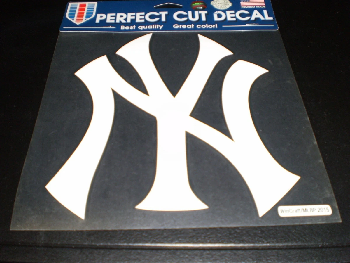 Adesivo New York Yankees Fustellato - Vinile Trasparente 20,3x20,3 Cm, Per Auto, Finestre, Caschi