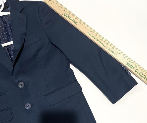 Isaac Mizrahi Boys Size 7 Navy Sportcoat Blazer Jacket - Picture 3 of 8