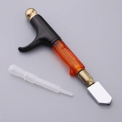 3-tlg. Glasschneider Set - Diamantspitze Mit Holzgriff Für Glas & Fliesen