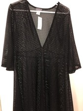 JORDN TAYLOR BLACK COVER UP DRESS SIZE M -MADE IN USA. NEW $ 59.99
