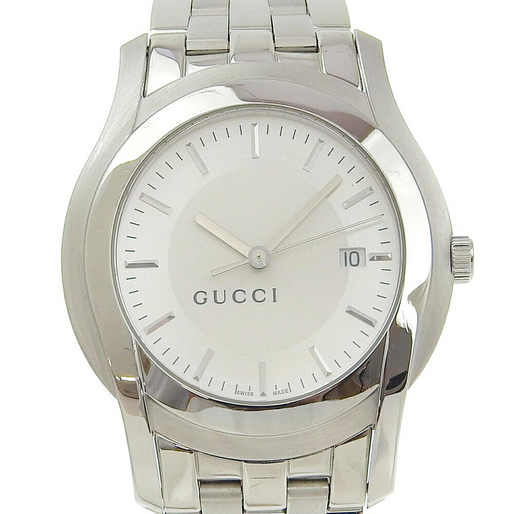 GUCCI Watch 5500XL Stainless Steel Swiss Made Quartz Analog GUCCI Watch 5500XL Stainless Steel Swiss Made Quartz Analog