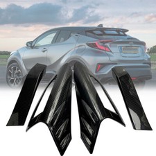 Gloss Carbon Fiber Print Exterior Tail Light Plastic Cover Trim Fits 18-22 C-HR