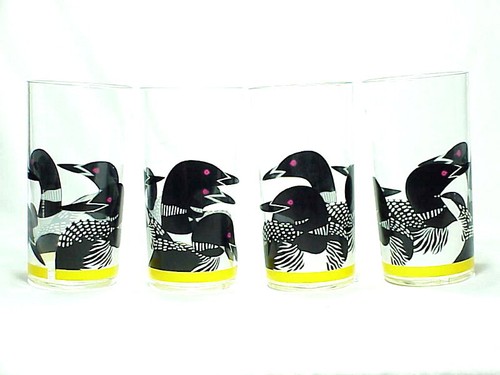 Set of 4 SELANDIA Acrylic 19 oz. COOLER GLASSES Mallard Duck Design - NEW - Picture 2 of 2