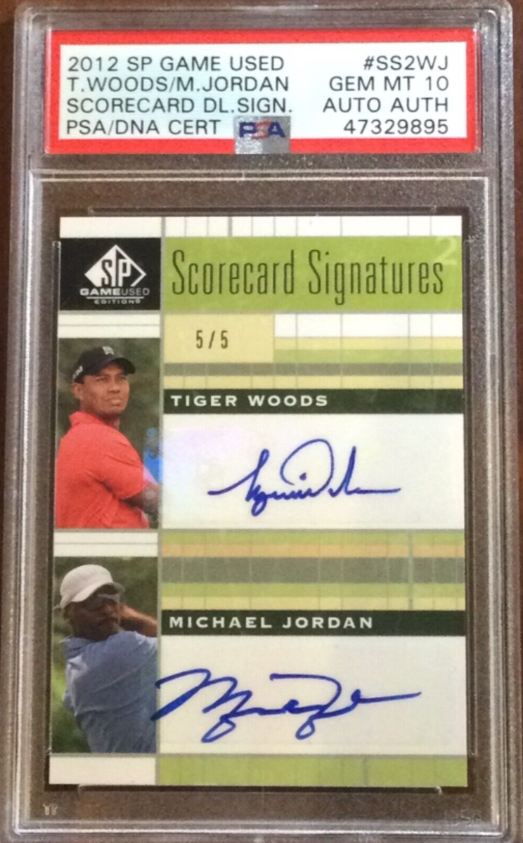2012 SP Game Used— Tiger Woods / Michael Jordan — AUTO — 💎 MINT