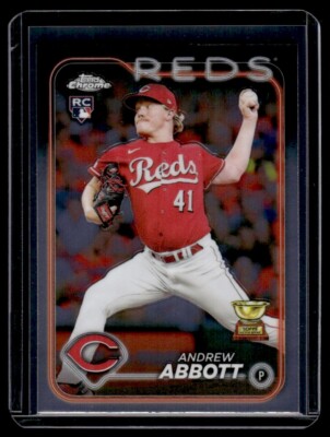 2024 Topps Chrome Andrew Abbott RC Cincinnati Reds #154