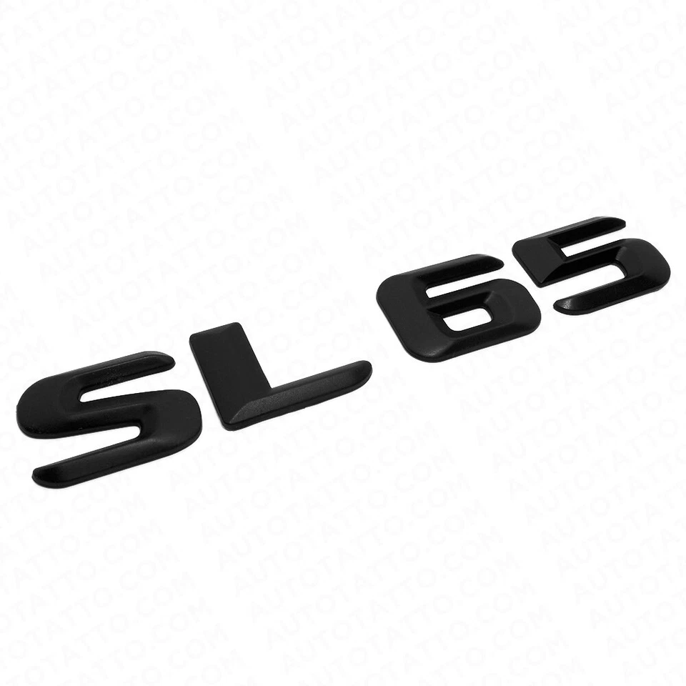 15-16 SL 65 AMG Letra 3D Emblema Baúl Logo Placa de identificación Insignia Decoración Negro Mate Foto 2 de 4