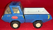Vintage Tonka Blue Pickup Delivery Truck White Bed Regular Cab Pressed Metal Toy