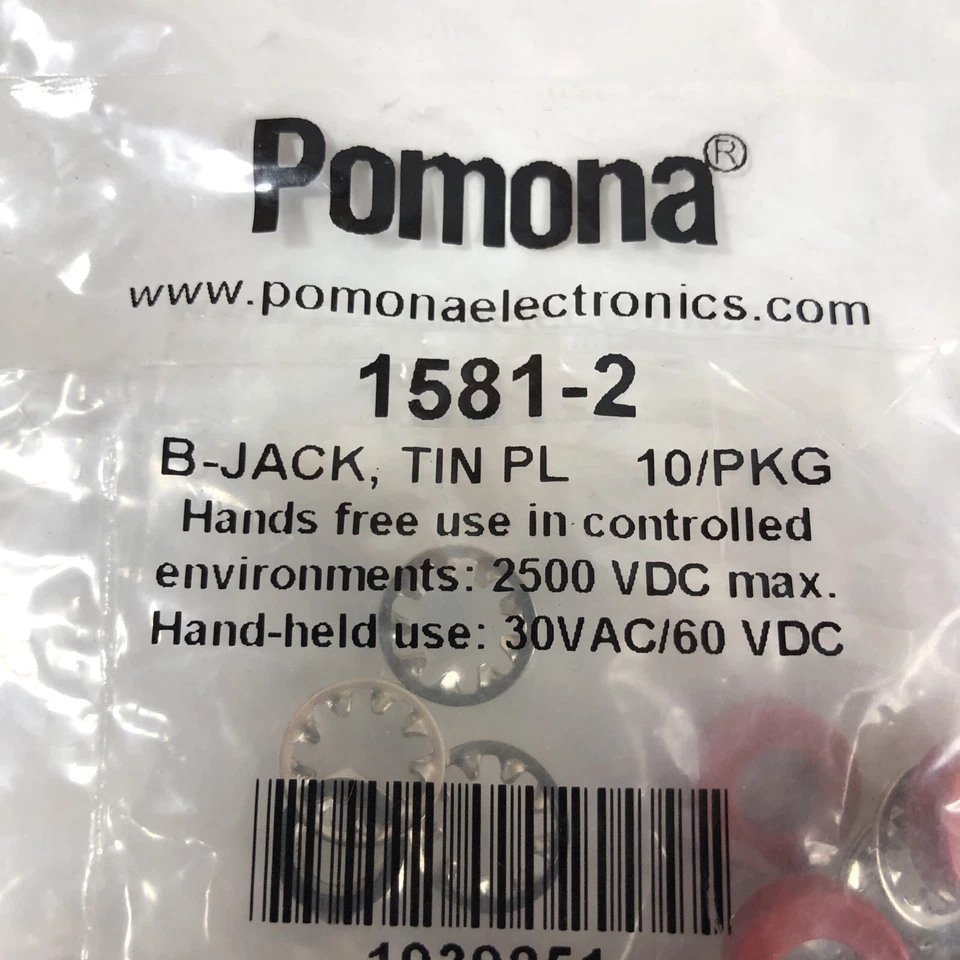 Lot of 20 Pomona 1581-2 B-Jack Tin-Plated Red (4251) - Image 4 of 4