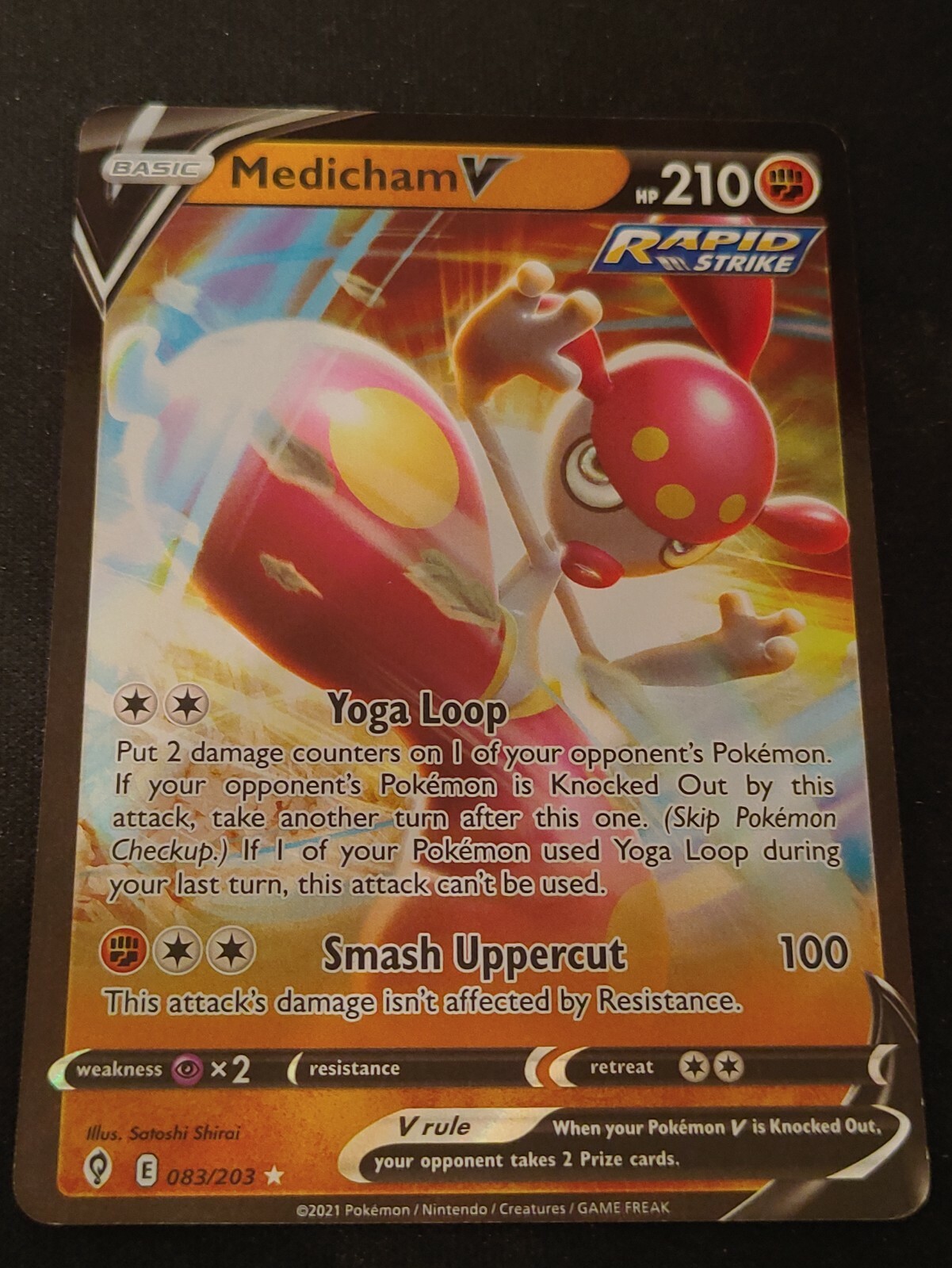 Medicham V Evolving Skies 083/203 Holo Ultra Rare Near Mint