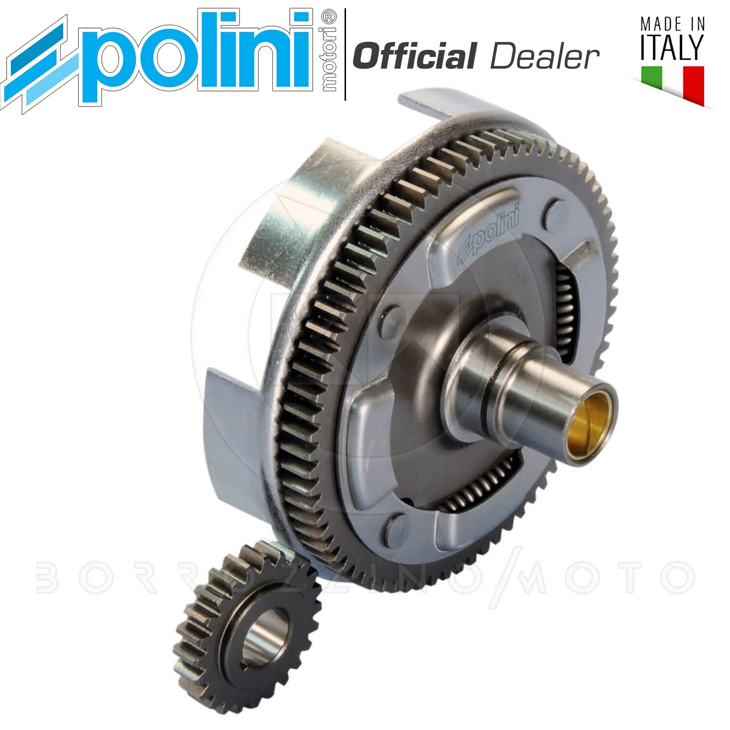 KIT PRIMARIA POLINI FRIZIONE CAMPANA PIGNONE 24/72 DENTI DRITTI VESPA 50 L R N