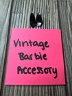 Vintage Barbie Black Heels Shoes Doll Accessory