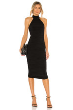 Nookie Rose Midi Black Halter Sleeveless Formal Party S NWT $289