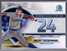 Ricky Tiedemann 2023 Bowman Chrome Baseball Scouts Top 100