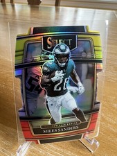 Miles Sanders 2021 Panini Select Concourse Red & Yellow Prizm Die Cut #28