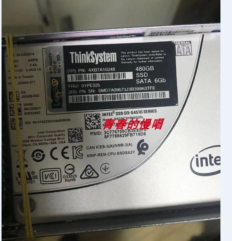 4XB7A10248 01PE325 Lenovo ThinkSystem 2.5" 480GB Read Intensive SATA 6Gb HS SSD - Image 2 of 3