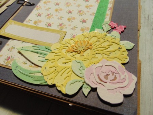 Handmade Mini Scrapbook Photo Album ocbrandy gift keepsake Altenew flower retro - Picture 9 of 23