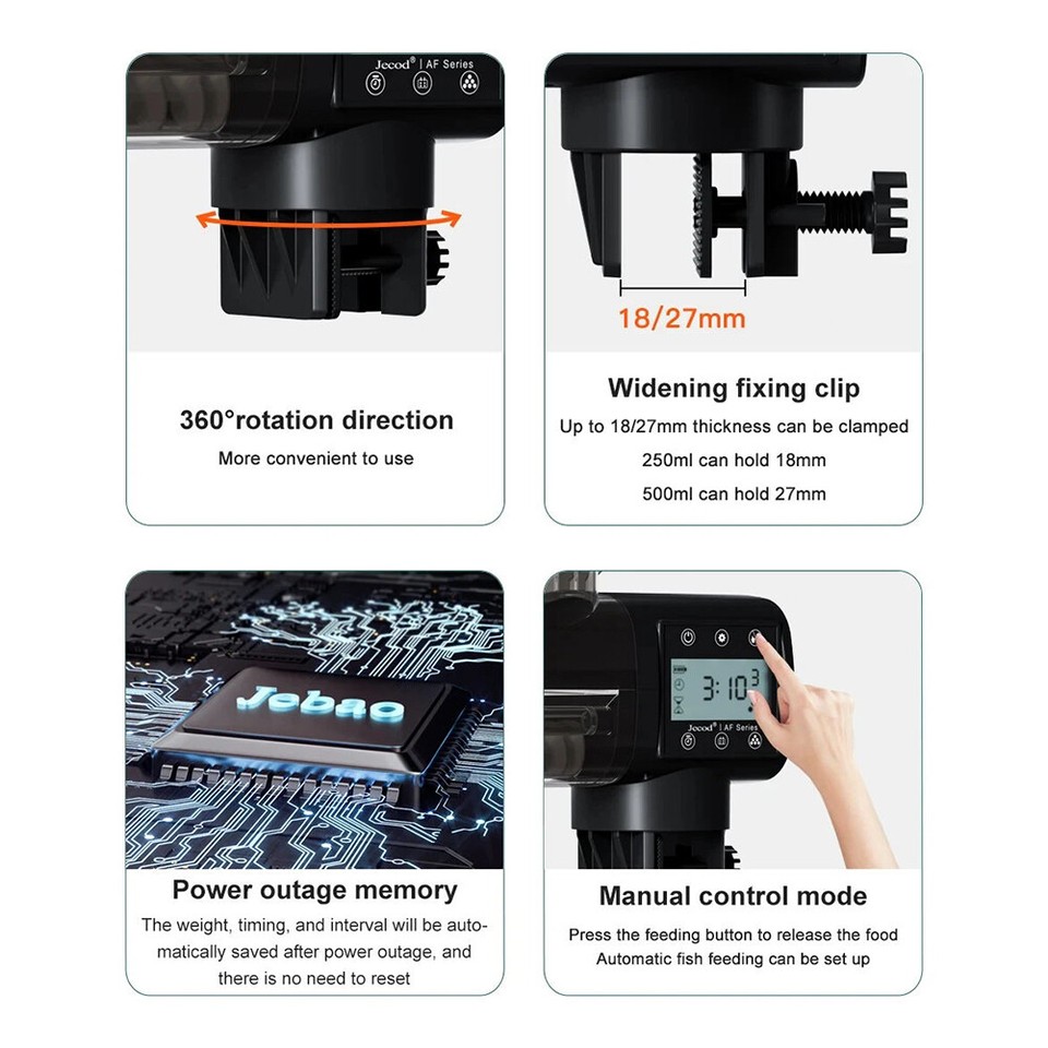 Automatic Fish Feeder Fish Tank Feeder for Aquarium Small Tank Turtle