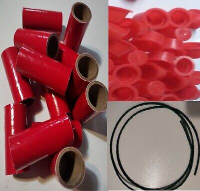 Pyro Tube Kit 1/4 Stick 3/4 x 2-1/8 w/ plastic plugs 25ct