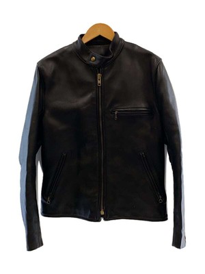 Vanson Single Riders Leather Jacket 40 Size W46cm /L63cm Black 