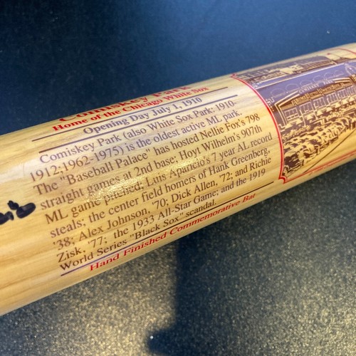 Luis Ernesto Aparicio Montiel Full Name Signed Comiskey Park Bat With JSA COA - Picture 6 of 7