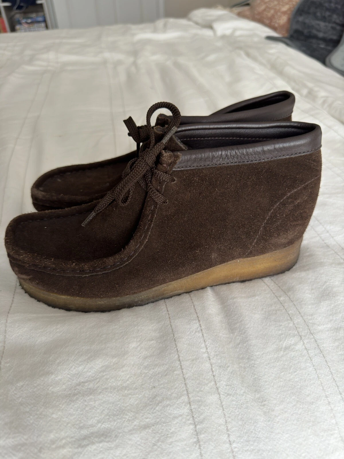 Mocassini Clarks Originals Wallabee da uomo 6 5 marrone pelle scamosciata suola crepe moc