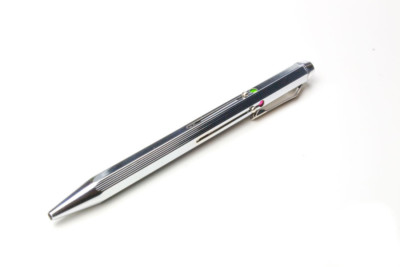 Vierfarb-Kugelschreiber Wedo 256226  Ganzmetall silber mit vier Farben